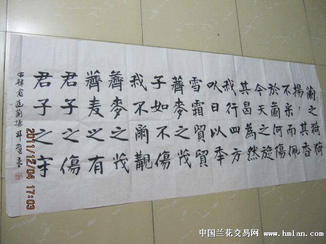 兰友请看你的:马斗进书法《幽兰操》-国兰文化-中国兰花交易网社区